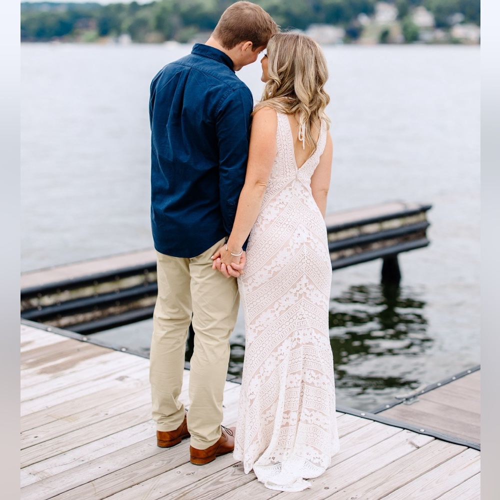 Lulus Lace Maxi Bridal Dress - Picture 8 of 8